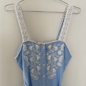 NWOT Louise Misha Embroidered Maxi Dress